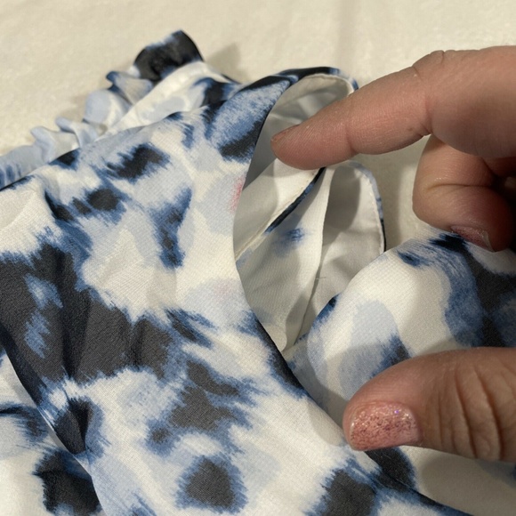 NEW Eliza J [‎ PLUS 16W ] Leopard Print Cold-Shoulder A-line Dress in White - Picture 5 of 16